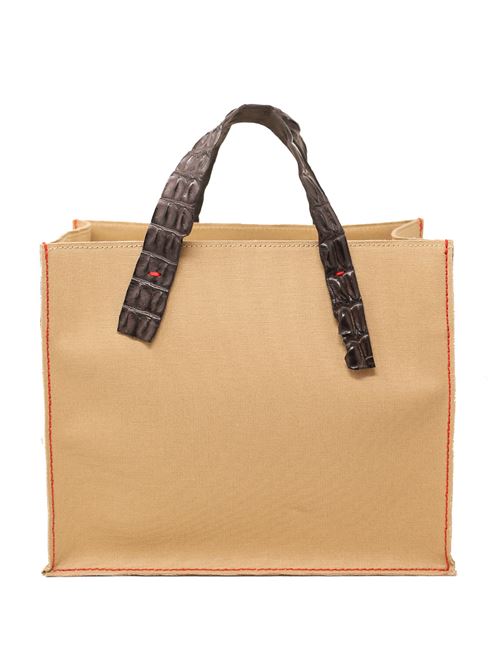 Borsa con manici in coccodrillo Laboratorio Capri | GRETACAMELMORO